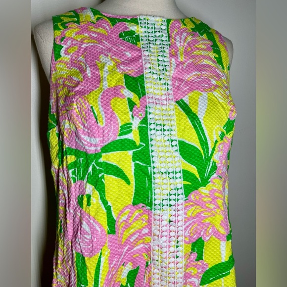 Lilly Pulitzer | Flamingo Dress Pink / Yellow | 20th Anniversary Target | 20W - Picture 1 of 6